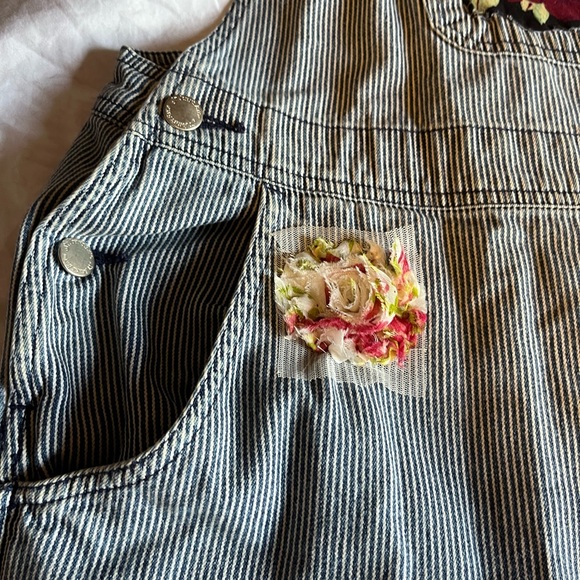 Floral Patchwork Upcycled Jean Jumpsuit - Picture 4 of 10